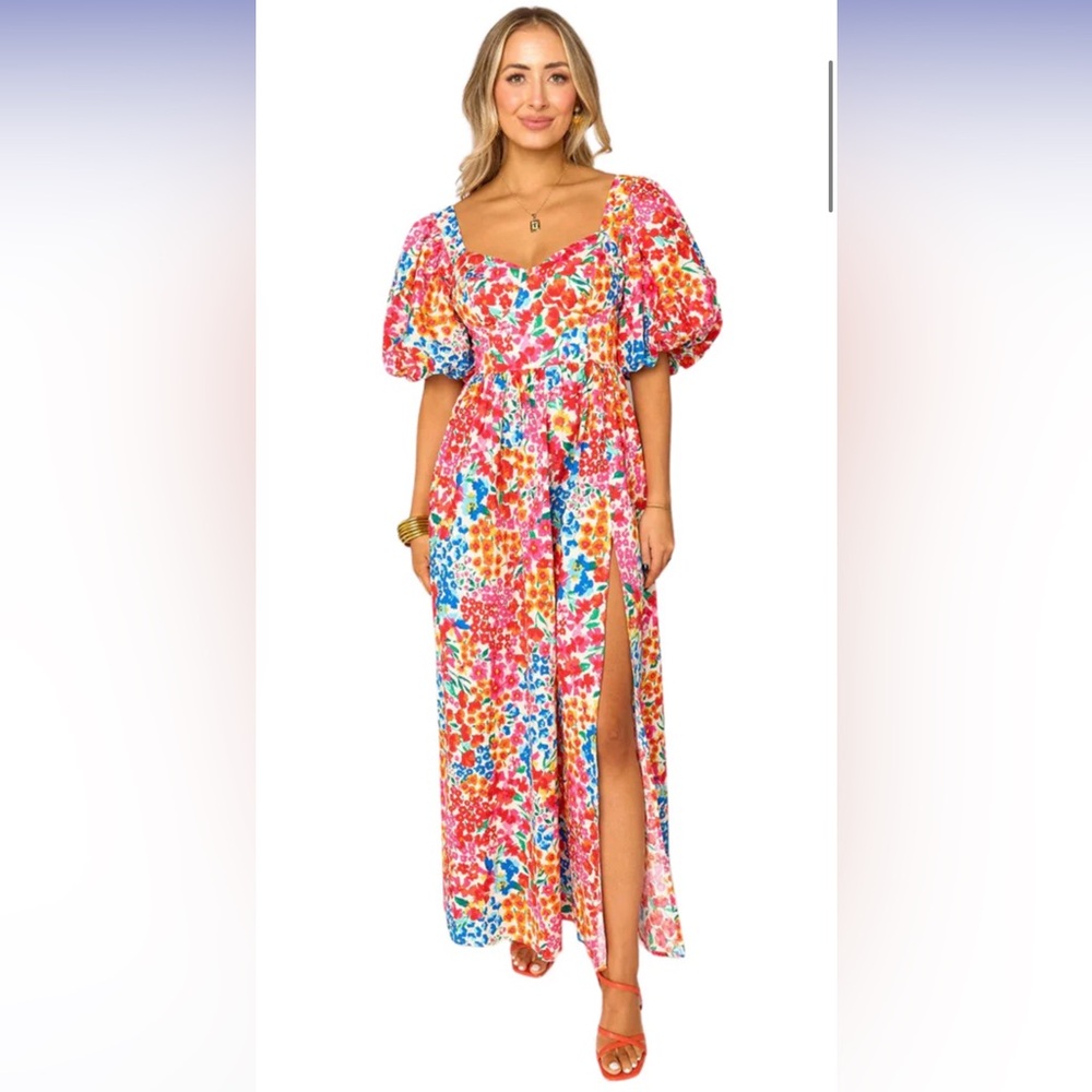 JACQUELINE SWEETHEART NECKLINE MIDI DRESS - BERRY BLUE